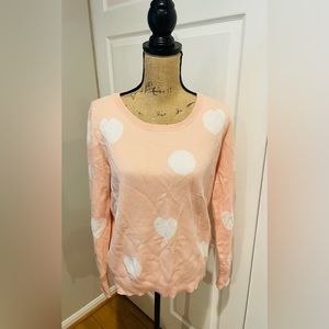🤍 Loft Heart Sweater (Size Large) 🤍